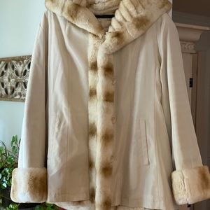Fully lined rabbit coat